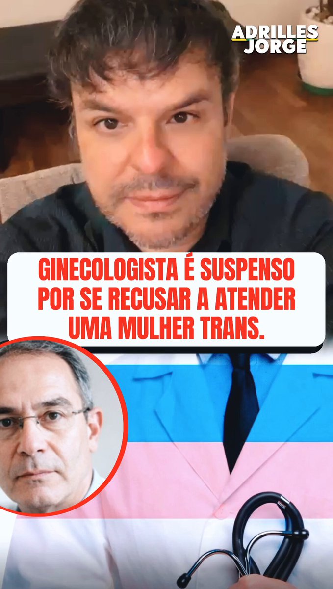 Ginecologista é suspenso por se recusar a atender uma mulher trans. O absurdo ganha contornos reais na ideologia de gênero. Um ginecologista foi suspenso por um mês na França por se recusar a atender uma mulher trans. Um ginecologista trata de genitais femininos, o que uma mulher trans não tem, por óbvio. Mas dizer o óbvio virou crime no mundo. A mulher trans se sentiu ofendida e sua ofensa PUNIU um médico que lhe disse o óbvio: ele não tratava de uma mulher com órgão masculino. É pior que o livro 1984, em que o estado mandava dizer que dois e dois são cinco e vc tem que obedecer. O estado totalitário woke hoje te diz que um penis é o mesmo que uma vagina e se vc não obedecer, será punido.