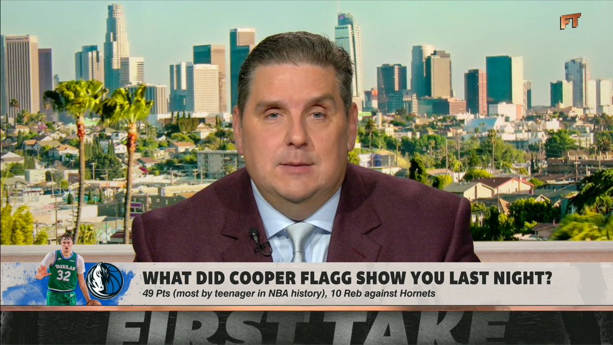 "This is the most complete teenager we have seen since LeBron James." Brian Windhorst weighs in on Cooper Flagg after his historic 49-point game 🔥