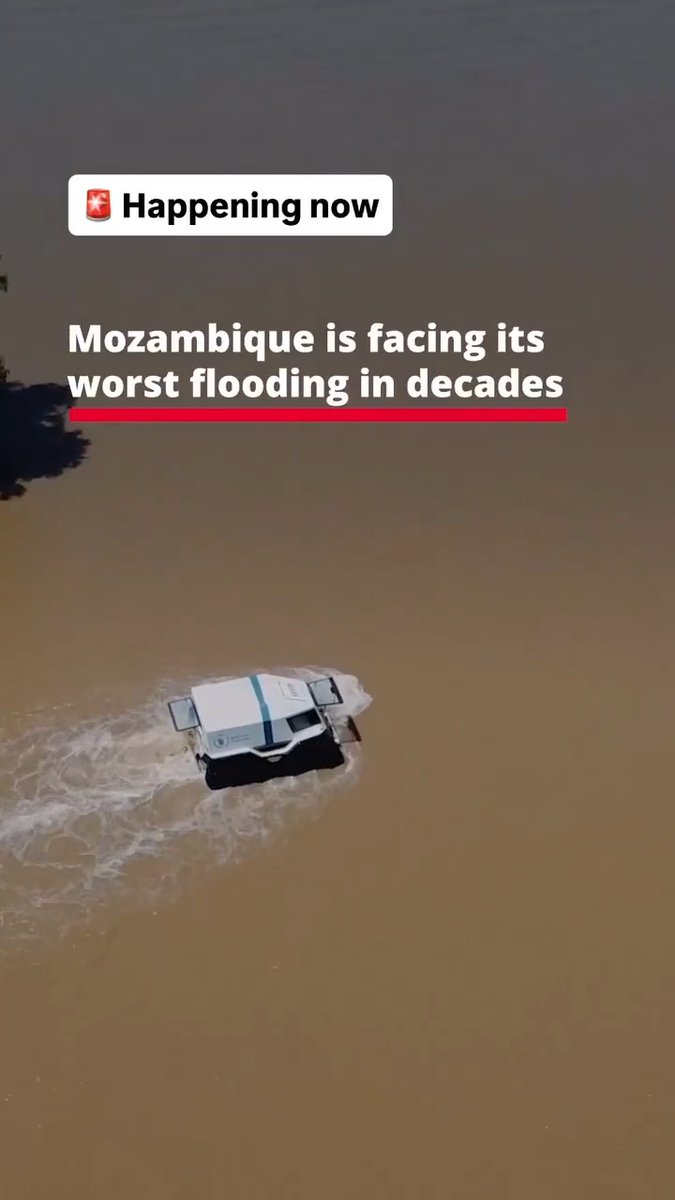 📍#Mozambique: Through the water or from the air, WFP is using every means possible to reach nearly half a million people affected by floods. Humanitarian needs in the country are skyrocketing. More resources are urgently needed. Learn more: