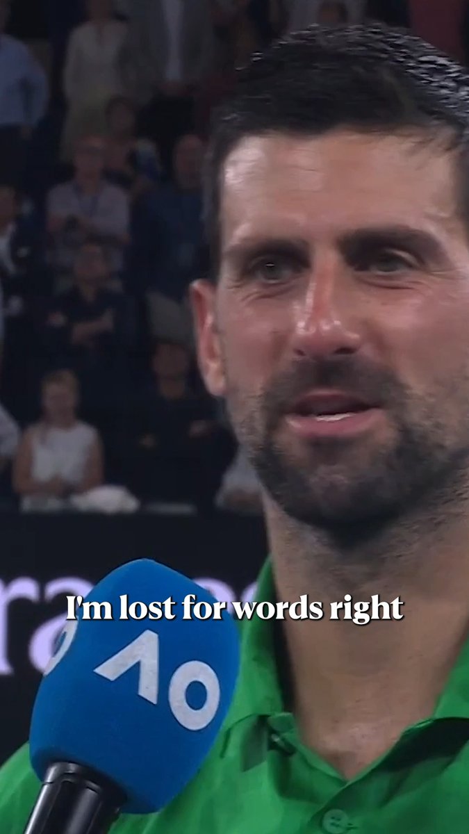 "I'm lost for words right now, to be honest." You and us both, Novak. What a match! 👏