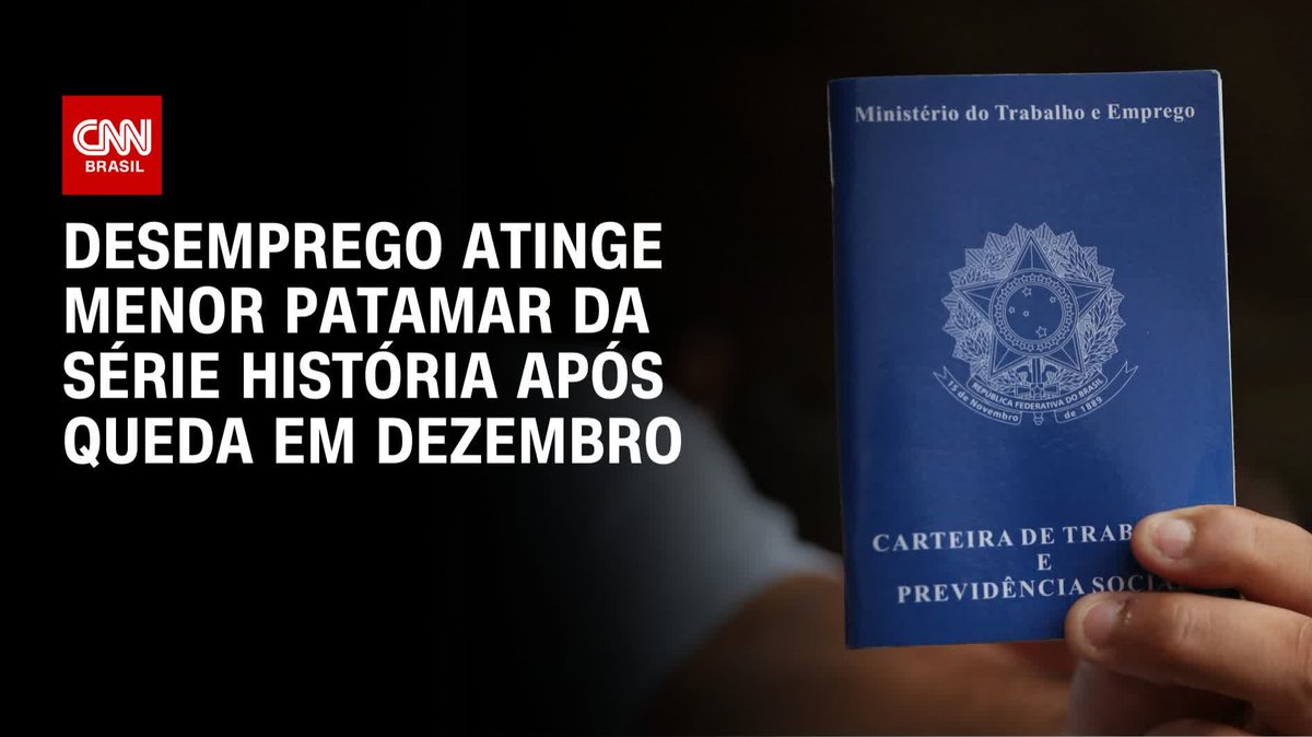 Desemprego atinge menor patamar da série histórica após queda em dezembro; assista #BastidoresCNN