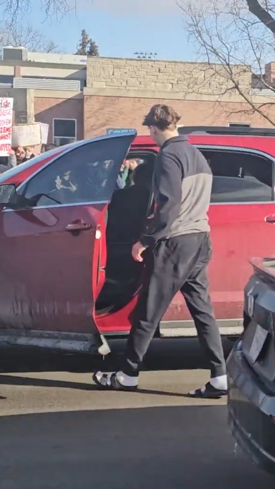 The Nebraska student was hospitalized after being struck by a vehicle with a Trump flag.
