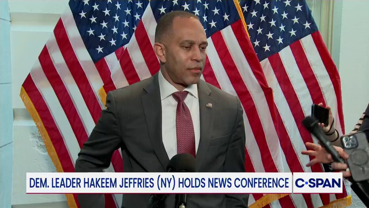 Rep. Jeffries: "Lindsey Graham apparently is holding up the agreement, threatening to shut down the government because apparently Senate Republicans still support using taxpayer dollars to brutalize American citizens. And on top of it, to make matters worse, apparently Lindsey Graham wants access to a multi-million dollar taxpayer funded slush fund. That's insanity!"