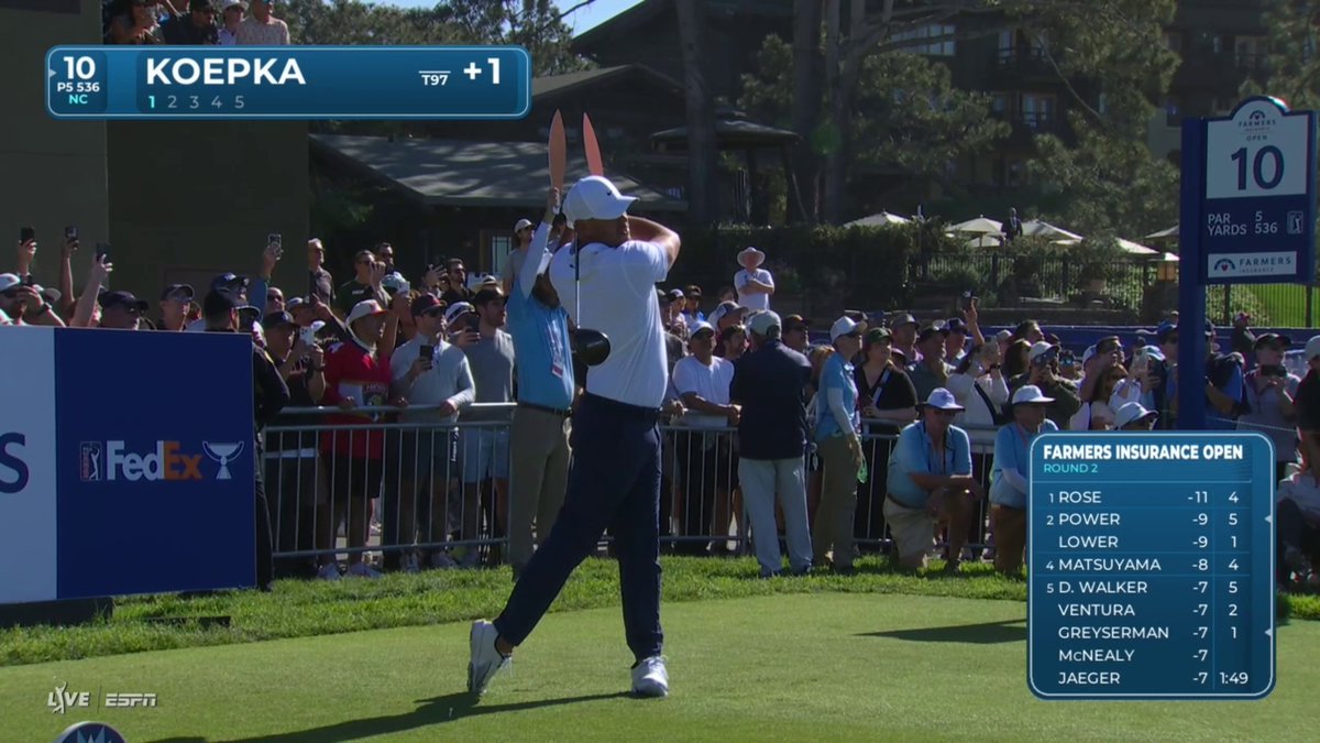 Brooks Koepka's second round is underway as he looks to make the cut in his return to the PGA TOUR. ⛳️ ESPN and the ESPN App