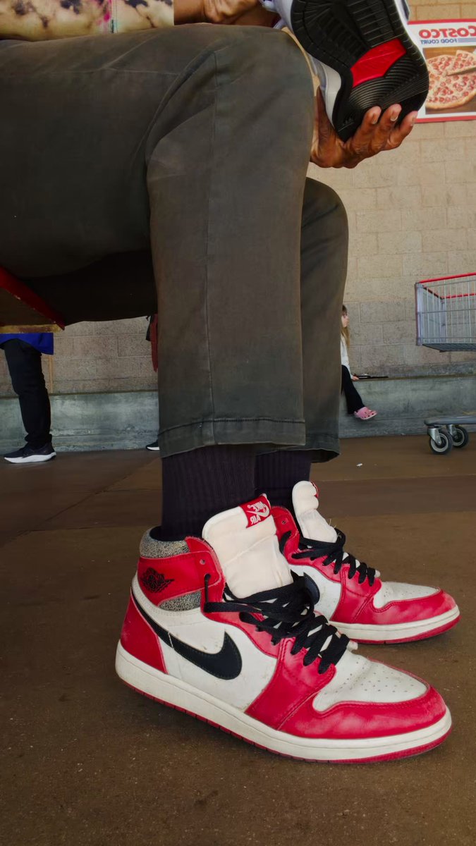Trying on the Costco X Nike SB dunk collab for the first time.