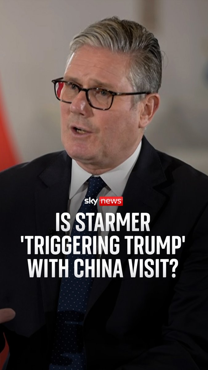 During a visit to China, Sir Keir Starmer has announced sanctions imposed on MPs and peers by China "no longer apply", and "all parliamentarians are free to travel" to the country. US President Trump has called the visit 'dangerous'. 🗣️ Beth Rigby |