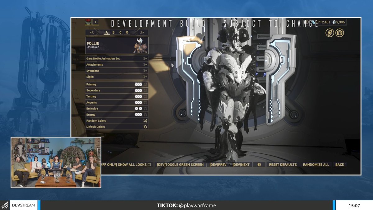 The Shadowgrapher will include our next #Warframe, Follie! You'll see much more of this paint and inkblot-based darling in our February Devstream, so stay tuned.