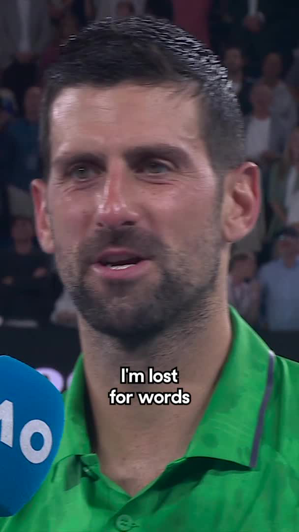 An emotional night 🥲 Novak Djokovic • #AO26