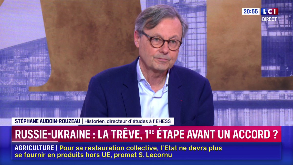 Guerre en Ukraine : "Je crains que la défaite ukrainienne ne soit inévitable. La question c'est de savoir jusqu'où (...) Pourquoi nous ne voulons pas la voir ? Parce que cette défaite est de notre faute", Stéphane Audoin-Rouzeau, hstorien, auteur de “Notre déni de guerre”