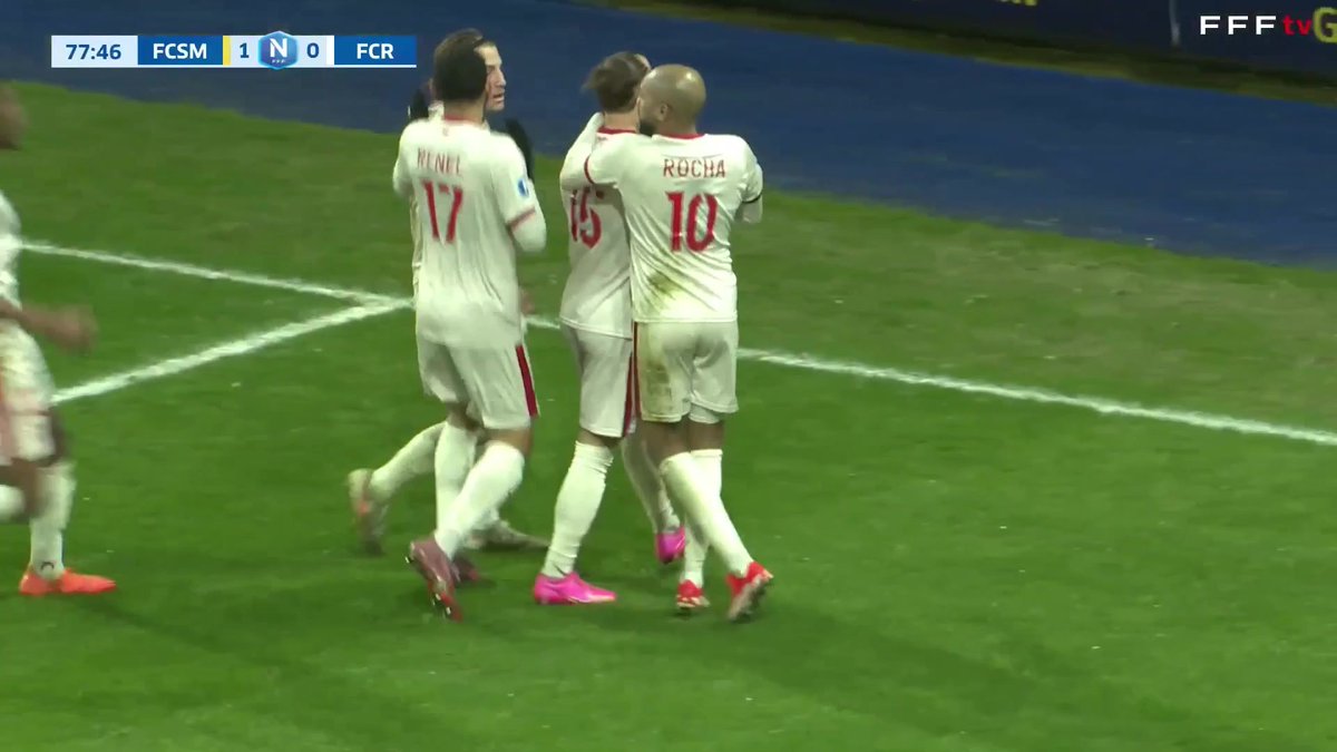 Le FC Rouen 1899 qui égalise en patron face à FC Sochaux-Montbéliard ! Sur une frappe monstrueuse de Valentin Fuss Suivez le match en direct sur notre chaîne YouTube "Championnat National Officiel" ! #NationalFFF