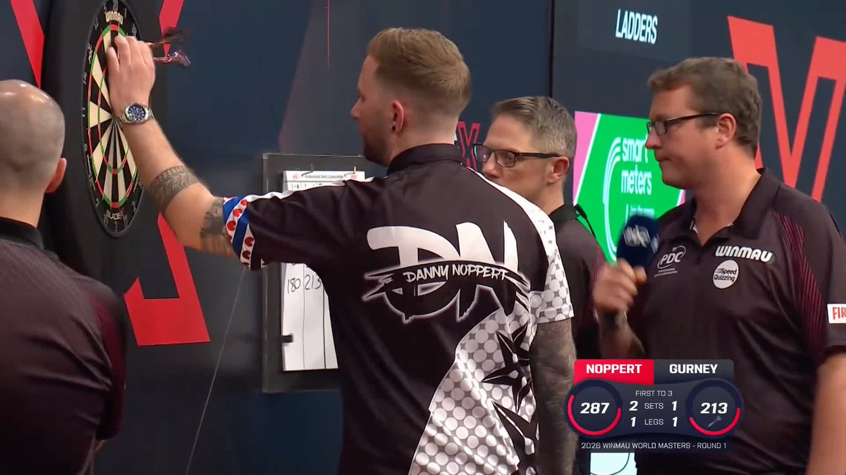 THE FREEZE DEFEATS GURNEY! Danny Noppert defies seven 180s from Daryl Gurney to win 3-1 and advance to round two 🥶 📺 #WinmauWorldMasters