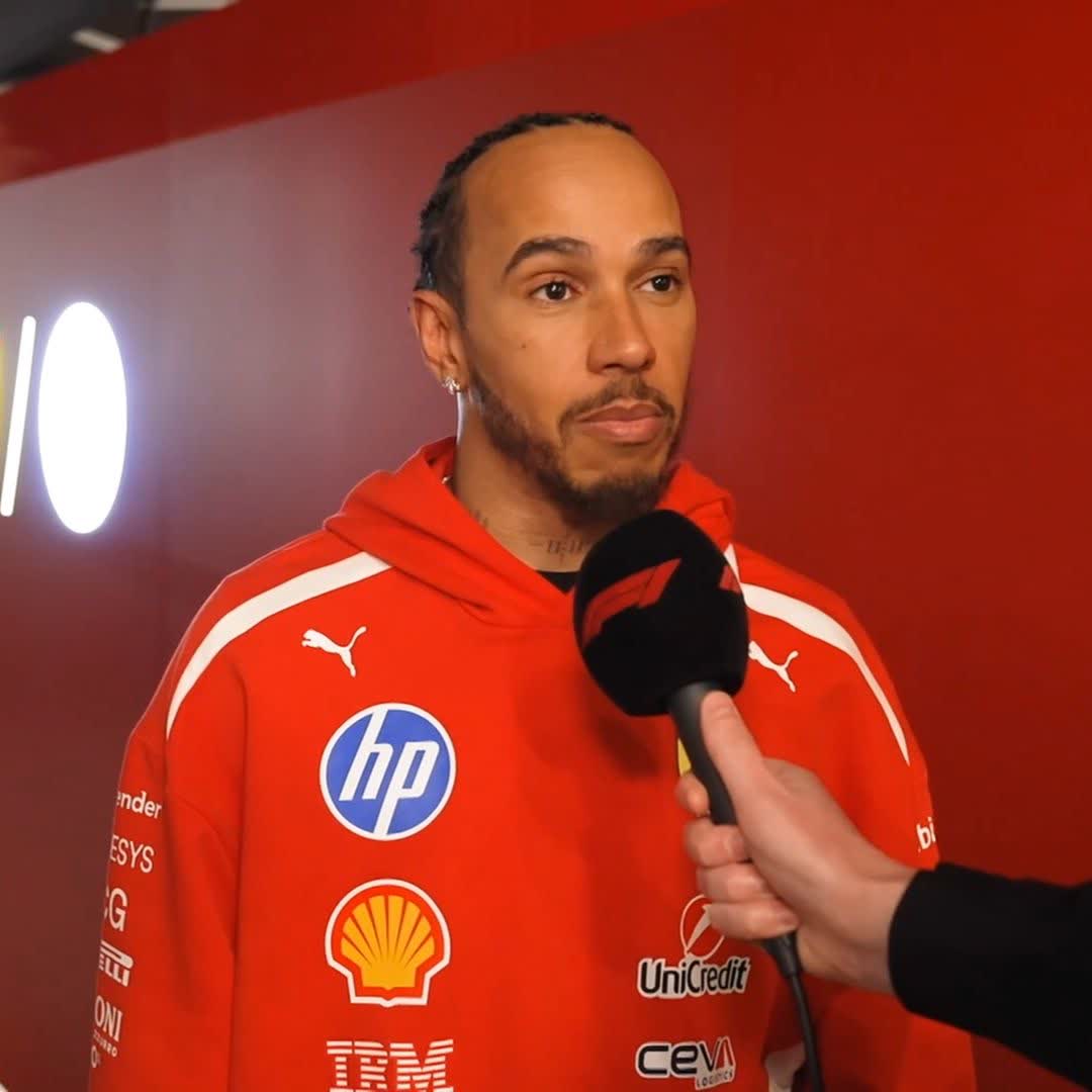 "It's been a really enjoyable week!" 🙌 Lewis Hamilton reacts to Ferrari's performance at the Barcelona Shakedown 🗣️
