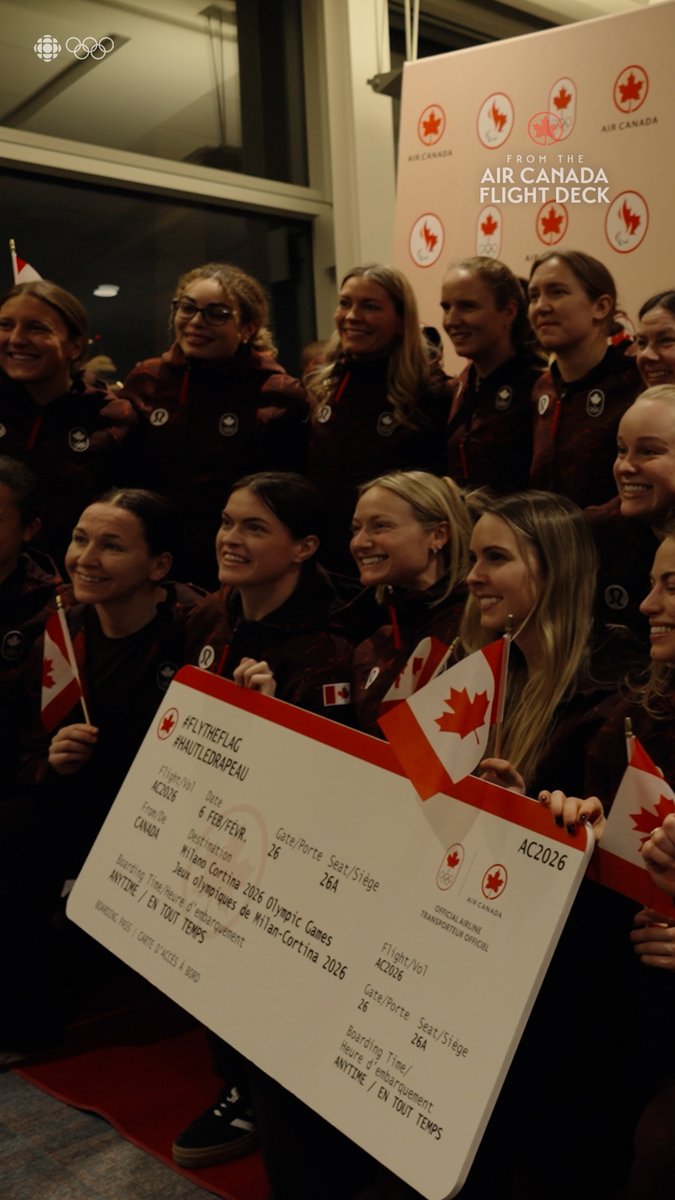 “Let’s go Canada!” 🙌🇨🇦 Team Canada is making their way to Milano Cortina 2026 Presented by Air Canada