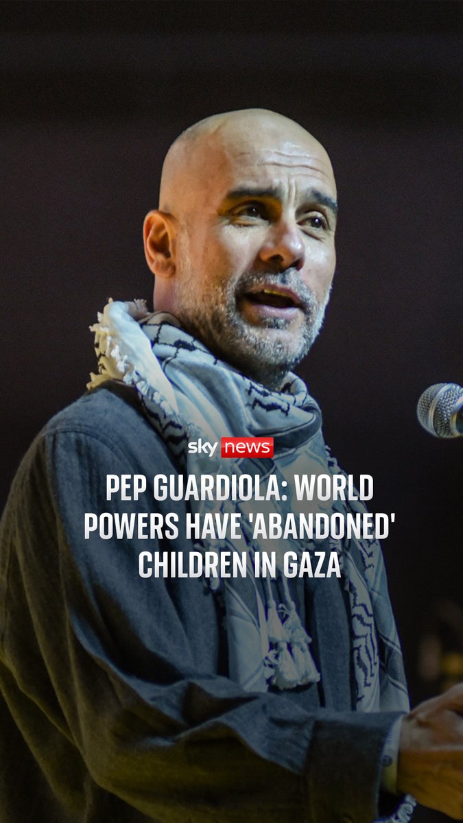 Speaking at a pro-Palestine rally in Barcelona, Manchester City manager Pep Guardiola urged the world not to turn a blind eye to the suffering in Gaza.
