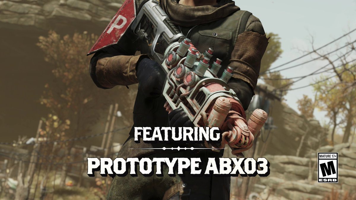 The Prototype ABX03. An Abraxodyne-themed weapon with a 4-Star Pyromaniac Legendary Effect to help your burn away any who dare to challenge you. Earn this weapon by completing the side quest "Dirty Laundry" in Burning Springs! #Fallout76