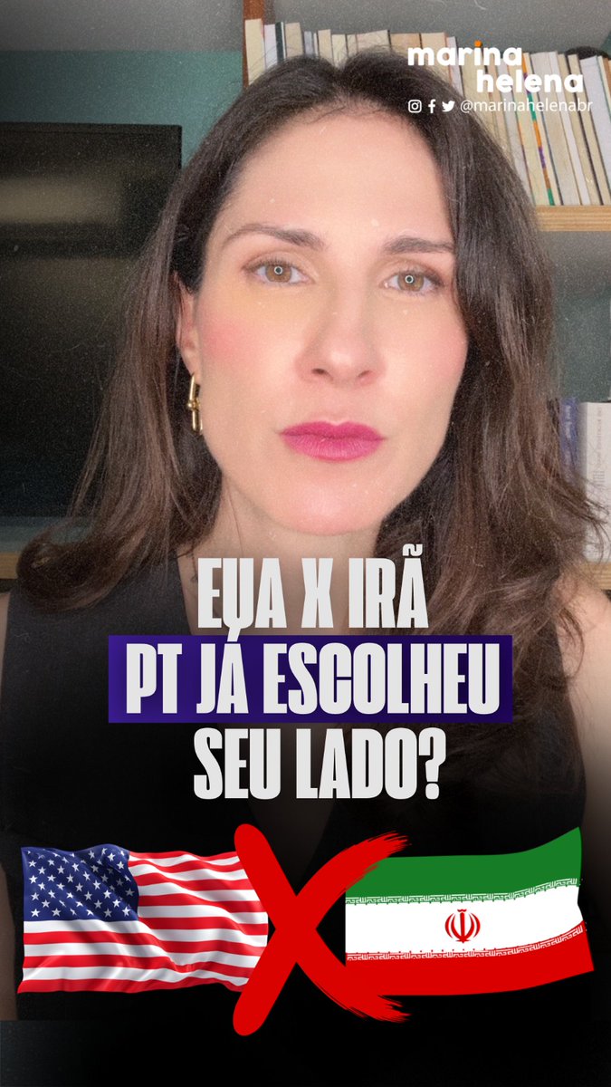 EUA vão atacar o Irã? Boa hora pra lembrar: Lula e o PT defendem o regime iraniano porque compartilham o mesmo projeto de “civilização”. Um modelo onde eles mandam, e você obedece.