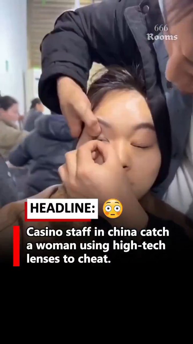 Casino staff in China spotted a woman acting suspiciously while gambling and found out she was using high-tech contact lenses to cheat during card games. They even recorded a video to share with the police. The story quickly went viral online since gambling is illegal in China