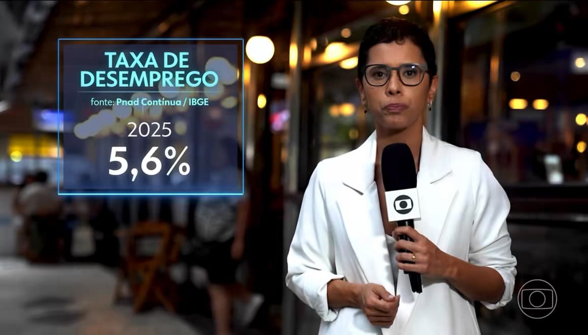 Nunca 1 minuto de reportagem reuniu tanta boa notícia do governo Lula no JN: menor desemprego da história, renda recorde do trabalhador e mais carteira assinada.