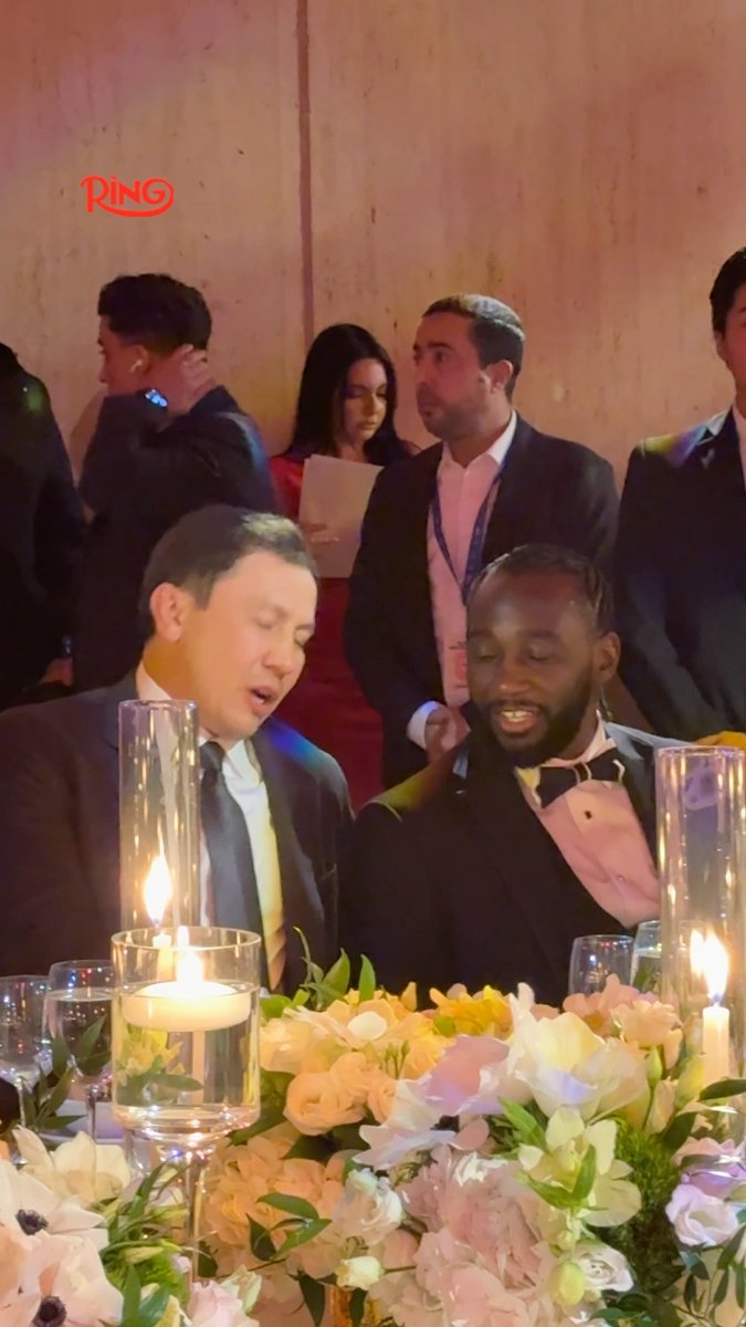 Terence Crawford chopping it up with Gennady Golovkin at The Ring Awards 💪 The Ring Awards 2025 | Officially Presented by @SMCMENA_ and our Bronze sponsors Red Sea Global and @Qiddiya 🏆