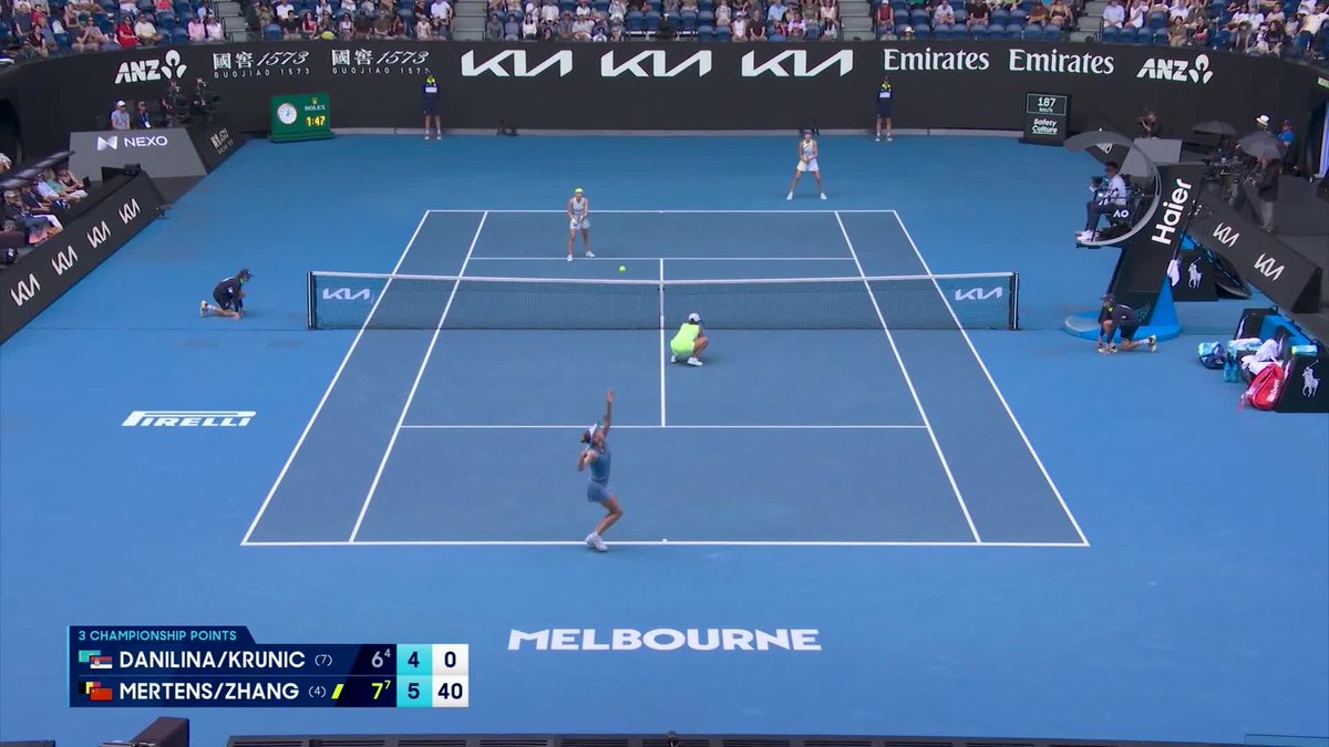 LOOK AT THOSE SMILES 🤩 Mertens/Zhang, our #O26 women's doubles champions 🏆 Wide World of Sports • ESPN • TNT Sports • WOWOWテニス