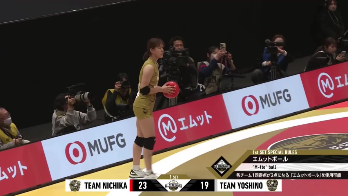 #SVLeague All-Star Games ⭐ TEAM NICHIKA takes Set 1 with the help of the special red ball 🔴✨ With special rules adding 2 points per winning rally, Team Yoshino requested it — but Team Nichika reaped the rewards. And judging by the rallies, you’d think these players have been playing together for weeks 👀🤯. 📺 ALL STAR GAMES LIVE NOW on VBTV. ➡️ Set 2 Up Next: Special rules roulette 🚨 🏐 #Volleyball #SVLeague