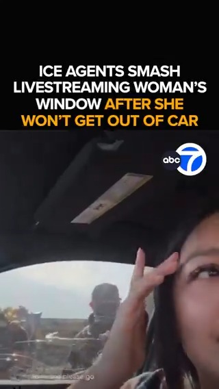 ICE agents smash a woman's window after she refuses to get out of the car while livestreaming the incident. The standoff between the woman and agents goes on for several minutes before one agent breaks her window with a hammer. The backlash in El Monte - Tonight at 11 from ABC7.