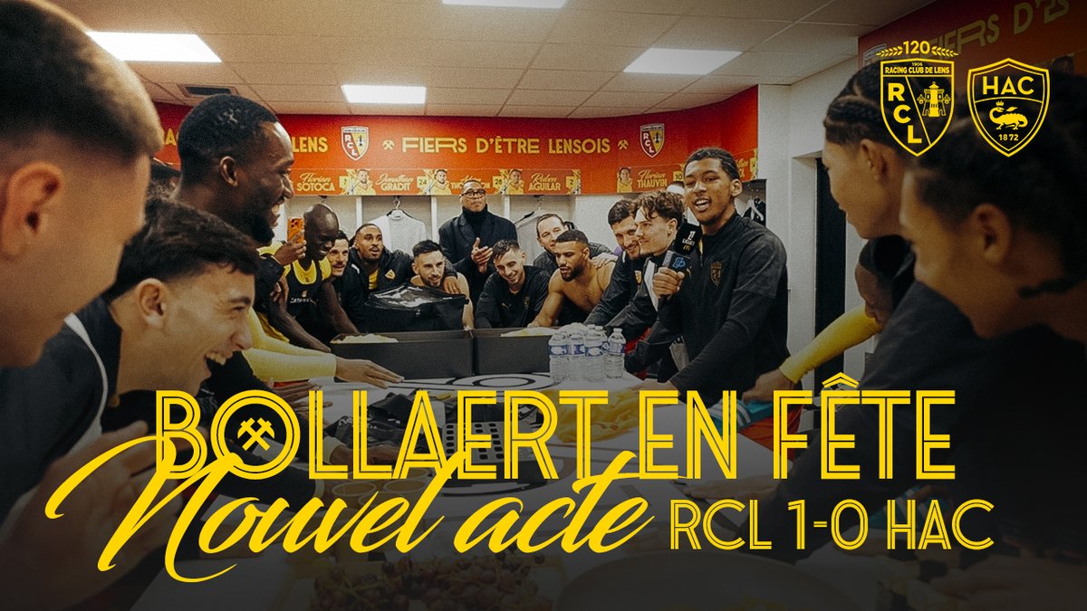 Bollaert en fête, nouvel 𝙃𝘼𝘾te ❤️💛 #FiersDEtreLensois #RCLHAC