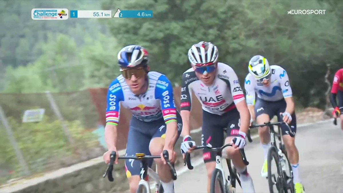 According to Strava, Remco Evenepoel set yesterday a NEW CLIMBING RECORD on Coll de Soller (7,7 km@5,7%): 15 min 45 sec, average speed almost 30 km/h. 🚀 He will likely do the same today on Puig Major. And no, not Pogacar level yet. #ChallengeMallorca