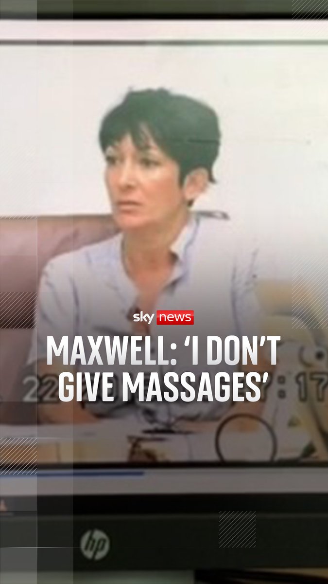 Video footage of Ghislaine Maxwell's deposition released in the latest batch of the Epstein files shows the sex offender's former girlfriend denying giving massages. It is unclear who recorded the footage or when it was recorded. 🔗