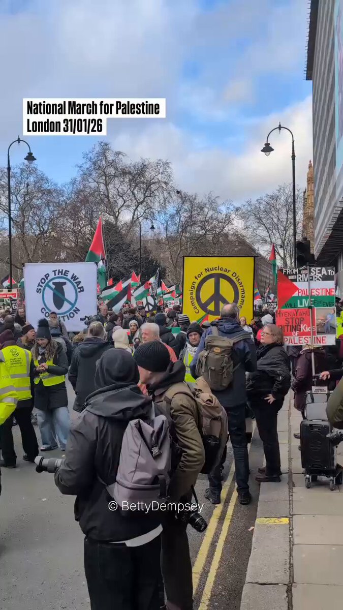 BIG MARCH IN LONDON We won't stop till Palestine is free from the River to theSea ✊🏼🇵🇸