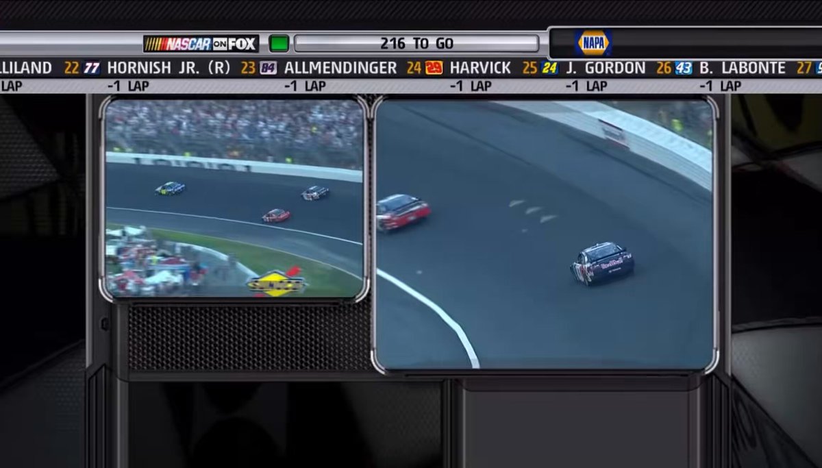 May 25th, 2008, the Coca Cola 600. On lap 185 in turn one, Brian Vickers would lose a left rear tire. This would cause Vickers to spin out and hit the outside wall. Having nowhere to go, David Gilliland would hit Vickers tire, and cause the tire to bounce off the track and into the infield camping area. Kasey Kahne would go on to win the race. #nascar #charlotte #crash