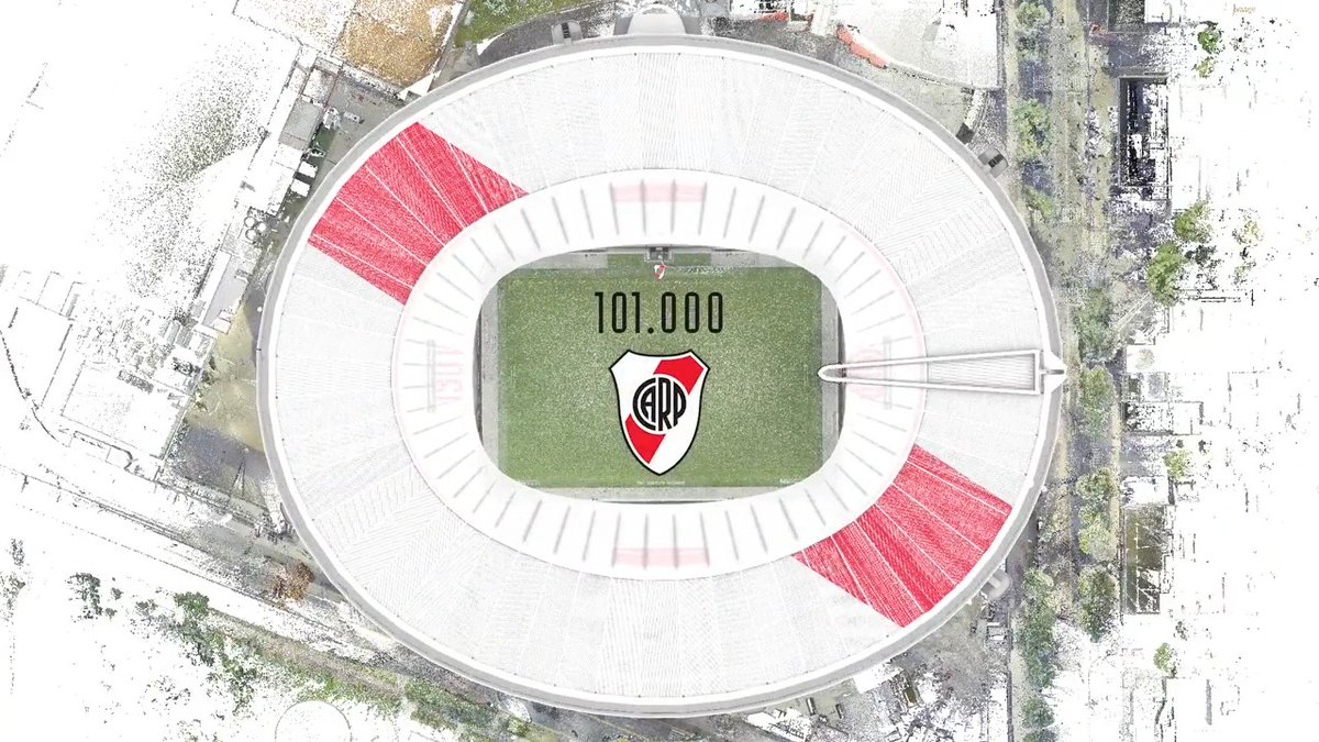 De 4 a 5 bandejas. De 85.018 a 101.000 riverplatenses. Así se transforma el Mâs Monumental.