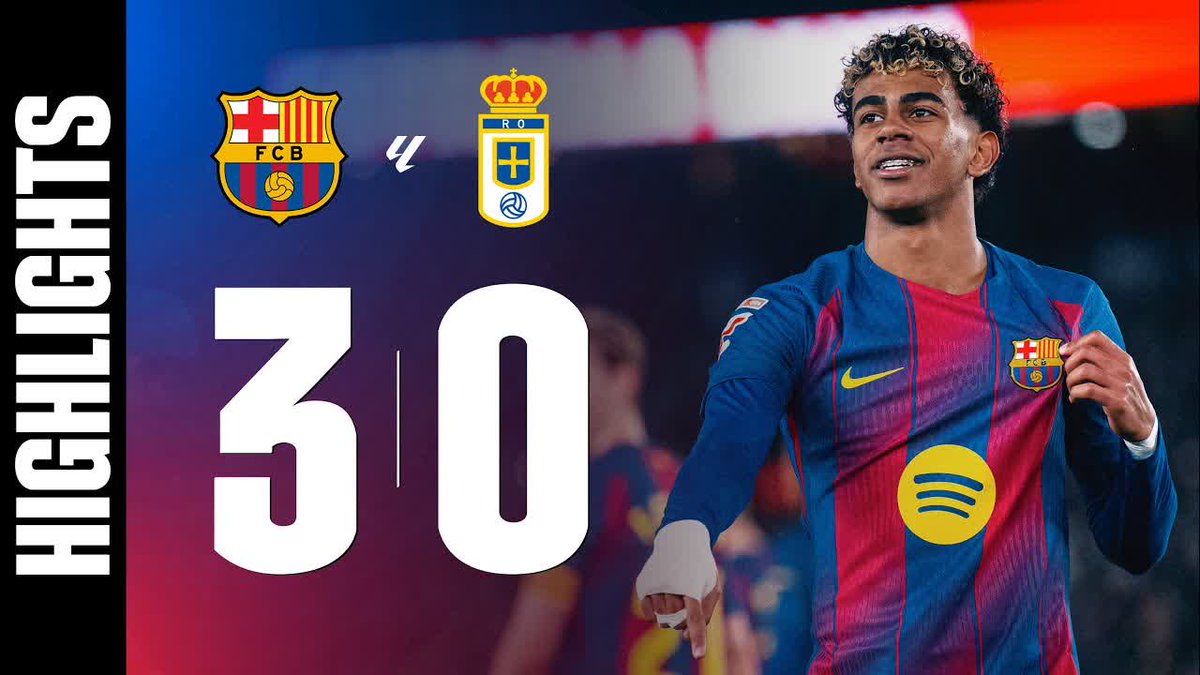 The last LaLiga encounter: Barça 3️⃣ - 0️⃣ Oviedo #LaLigaHighlights