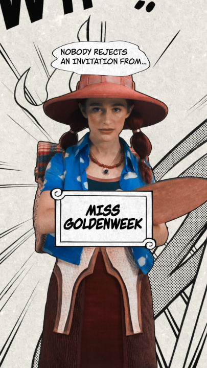 Take careful consideration of Miss Goldenweek’s invitation! 🫖 Party poopers will be dealt with in artistic fashion. 🎨