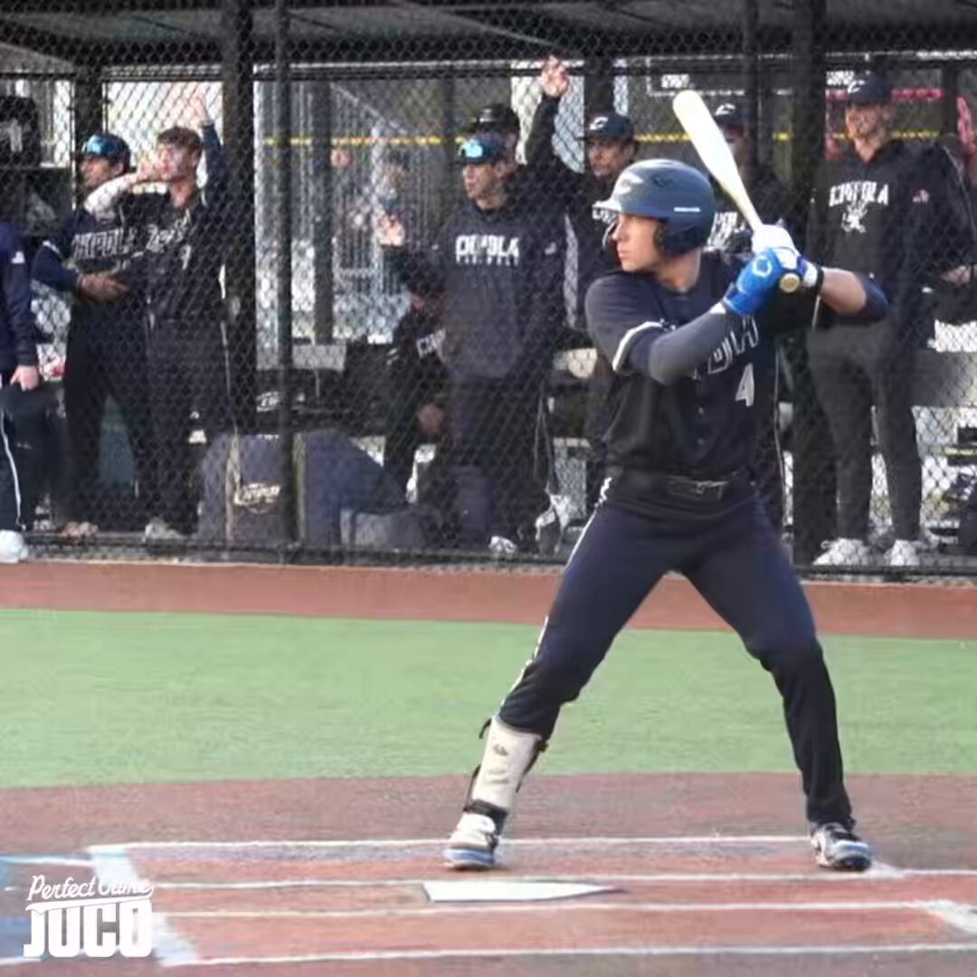High-speed look at Colin Guerra (Chipola Baseball) on a nice piece of 2K hitting for a back side 1B… #PGJC