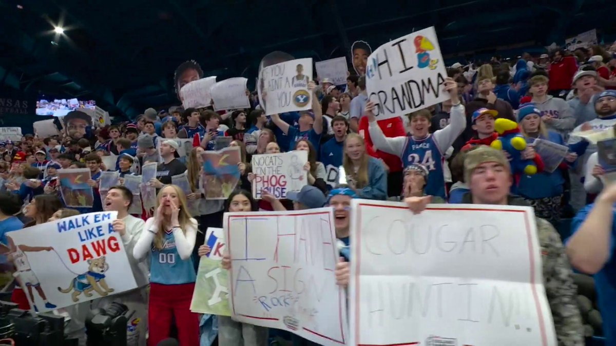 ROCK CHALK JAYHAWK‼️ We're live from Lawrence to get you ready for the can't miss Big-12 clash between No. 13 BYU and No. 14 Kansas 🍿