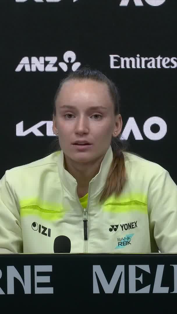 "It's all about the work" 💪 Elena Rybakina • #AO26