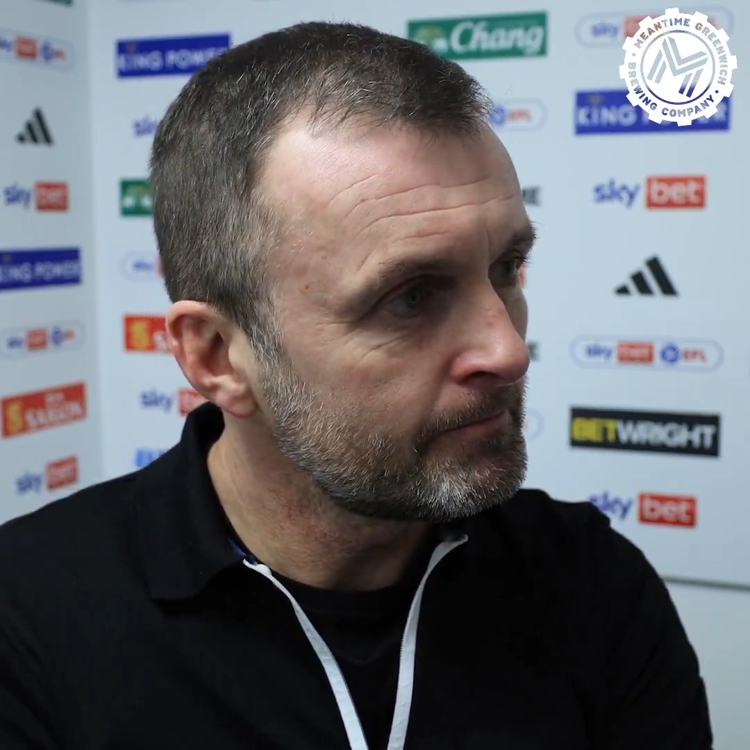 'The fans were absolutely magnificent today and I want to thank them personally.' 🙌 Nathan Jones reacts to our victory at the King Power Stadium 🗣️ #cafc
