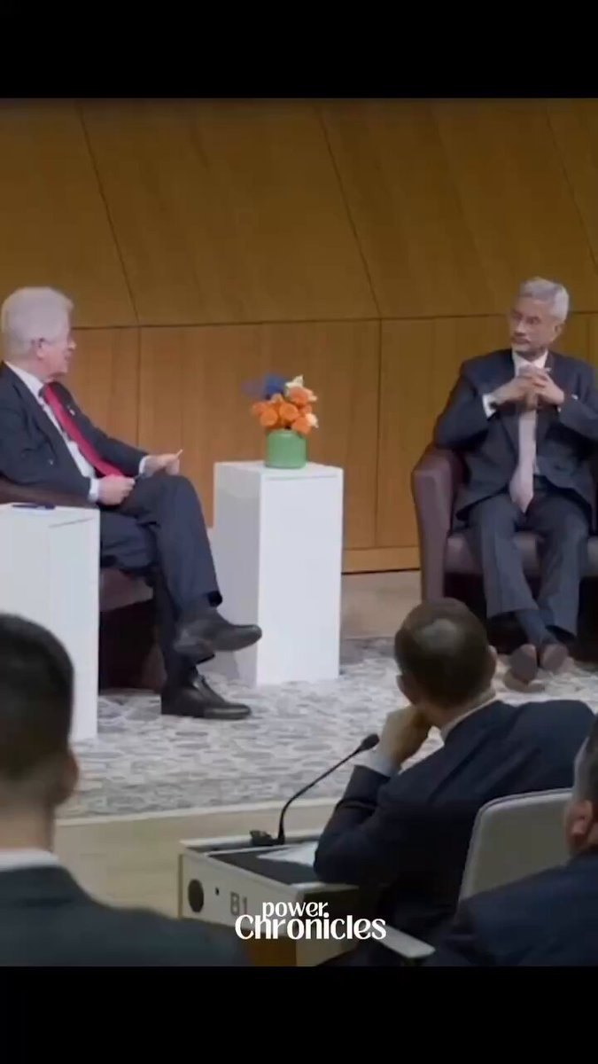 Savage EAM Dr. S. Jaishankar 💀 Why is there this club called BRICS? SJ : Because there was another club G7 &amp; they wouldn’t let others in. So we went and formed our own club. But why are you so insecure when you hear BRICS