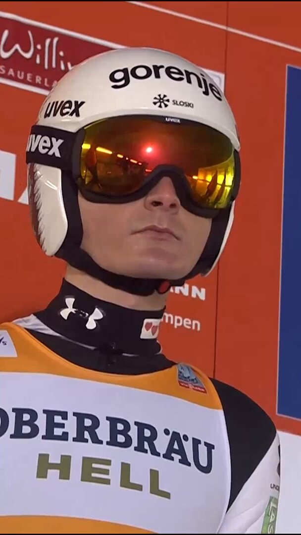 Absolutely crazy winning jump of Domen Prevc 🇸🇮🤯 #fisskijumping #worldcupwillingen