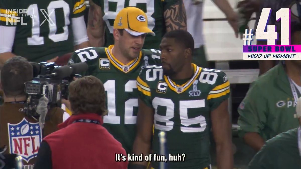 Greg Jennings made it look easy in helping the Packers win their first Super Bowl since 1997 🏆 (Super Bowl 45) @insidethenfl's Top 60 SB Mic'd Up Moments on X