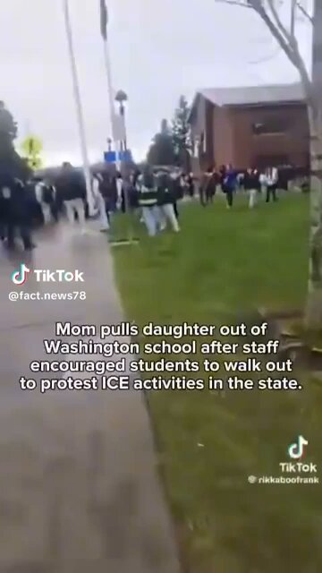 🚨 BREAKING: Auburn, WA mom goes FULL MAMA BEAR MODE! She stormed her daughter's middle school after learning they let kids ditch class to walk out, protest ICE, and straight-up **block traffic** like it's no big deal. Zero tolerance for the woke indoctrination—she confronted the principal, called out the insanity, and **yanked her daughter out on the spot**. Parents are cheering: "Finally, someone with a spine!" 🔥 When are Republicans going to do something about what's happening in these schools? Who's with her? Schools need to teach, not politicize. Defund the chaos! 🇺🇸 #MagaMom #ParentalRights #AuburnWA #ICEProtests