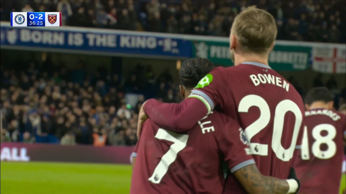 Crysencio Summerville with a fantastic strike 🤩 West Ham lead 2-0 at Stamford Bridge!