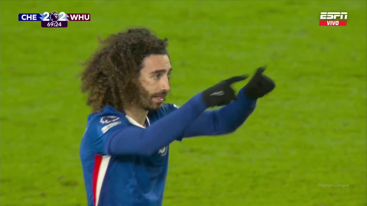 "DALE ALEGRÍA A TU CUERPO CUCURELLA": ¡GOL DE PALOMITA DEL ESPAÑOL PARA EL 2-2 DE CHELSEA VS. WEST HAM! 📺 Mirá la Premier League por #DisneyPlus Plan Premium