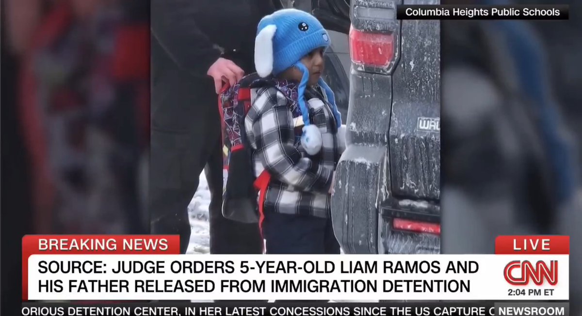 BREAKING: Liam is going to be free!! A federal judge has ordered the release of 5-year-old Liam Ramos and his father from the South Texas Family Residential Center in Dilley, Texas. A huge win for America A huge loss for Trump and Stephen Miller!