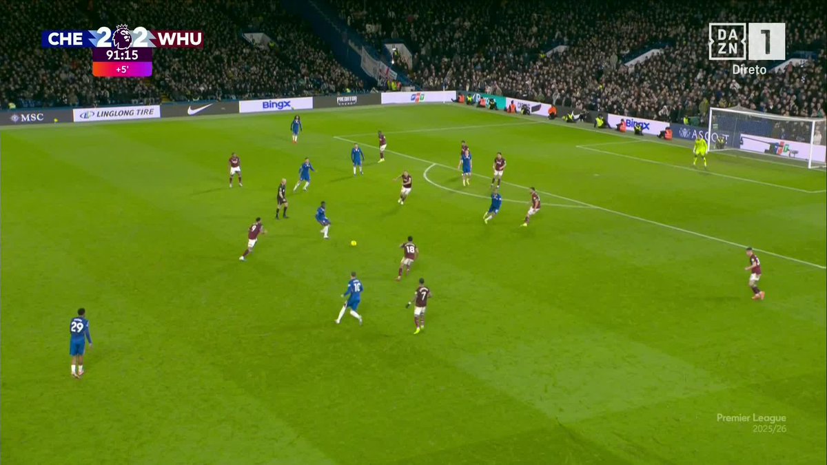 INT: Chelsea 0-2 West Ham RF: Chelsea 3-2 West Ham Enzo completou a reviravolta épica nos descontos 💥