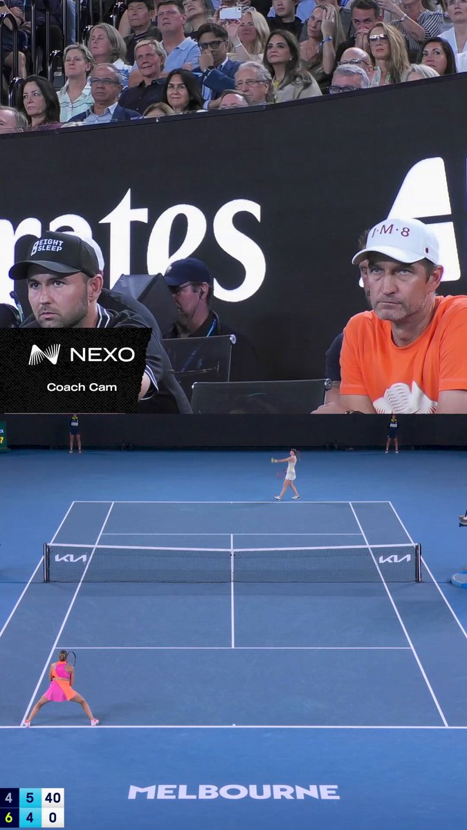 It takes a village to play a Slam final 🎾 Nexo • #coachcam • #NEXO 🎥: Wide World of Sports • ESPN • TNT Sports • WOWOWテニス