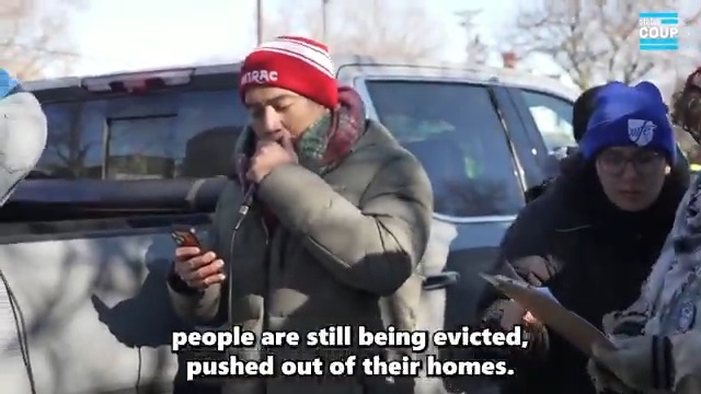 "Families in Minneapolis are afraid to go to work, send kids to school, answer their door—and are still being evicted. If people can't safely work, move, or live—eviction is violence!" -Minneapolis ICE protester calls for Gov. Walz to declare eviction moratorium. LIVE NOW ⬇️
