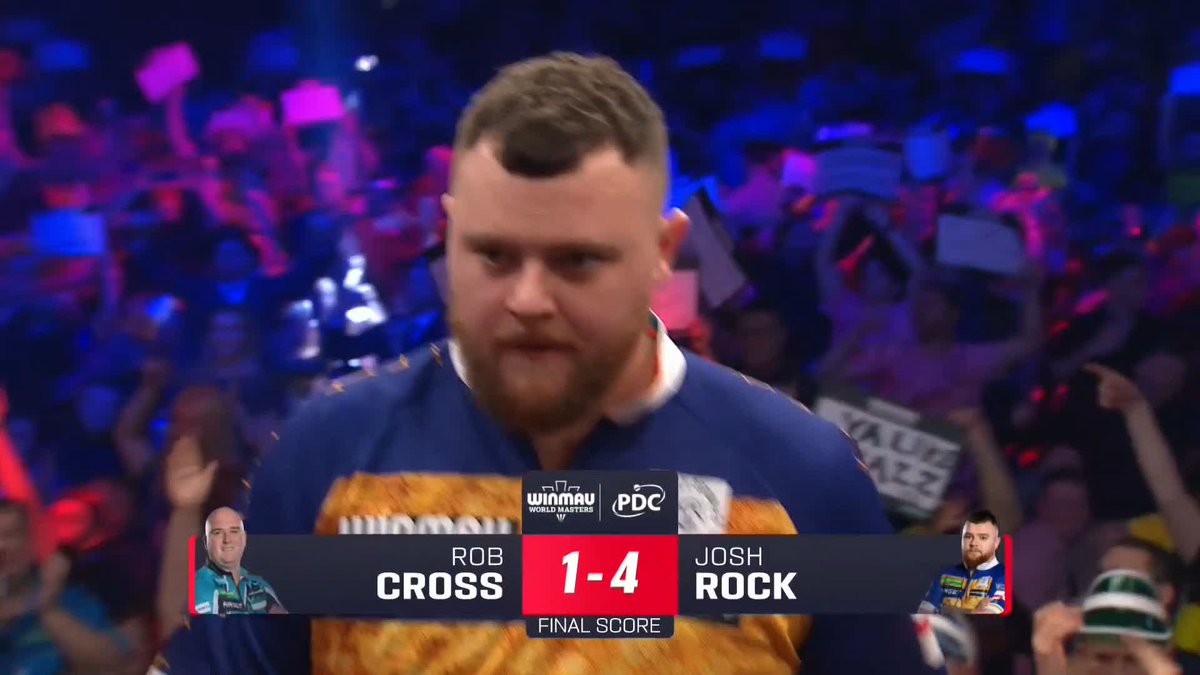 ROCK WRAPS IT UP! Josh Rock races through to the quarter-finals! The Northern Irishman rattles off five consecutive legs to complete a resounding 4-1 victory over Rob Cross! 📺 #WinmauWorldMasters | R2