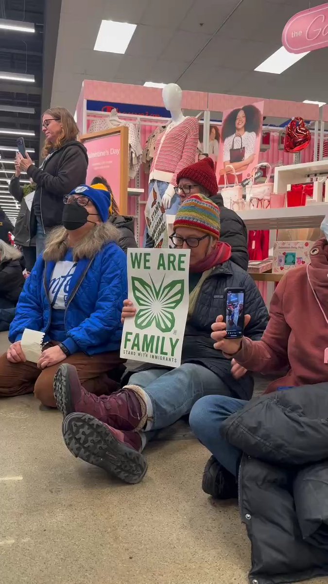 Sit-ins are being held at Target stores across the state. Demonstrators want Target to "stand with Minnesotans" and publicly call for ICE to leave, according to organizers. Ongoing coverage: 📷️ Anthony Soufflé/The Minnesota Star Tribune